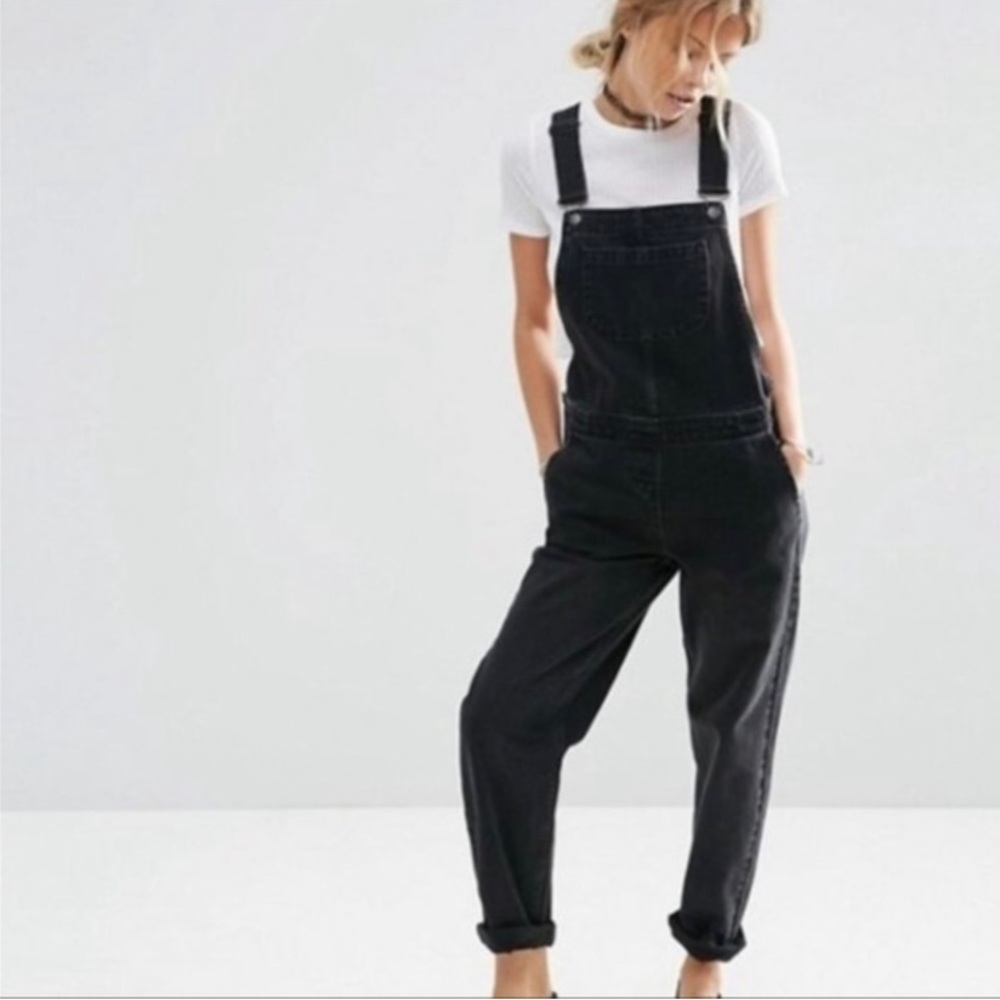 Urban Outfitters black denim overalls